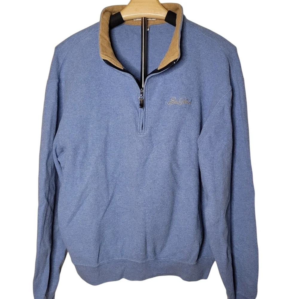Vintage Peter Millar Blue Half Zip Cotton Sweater